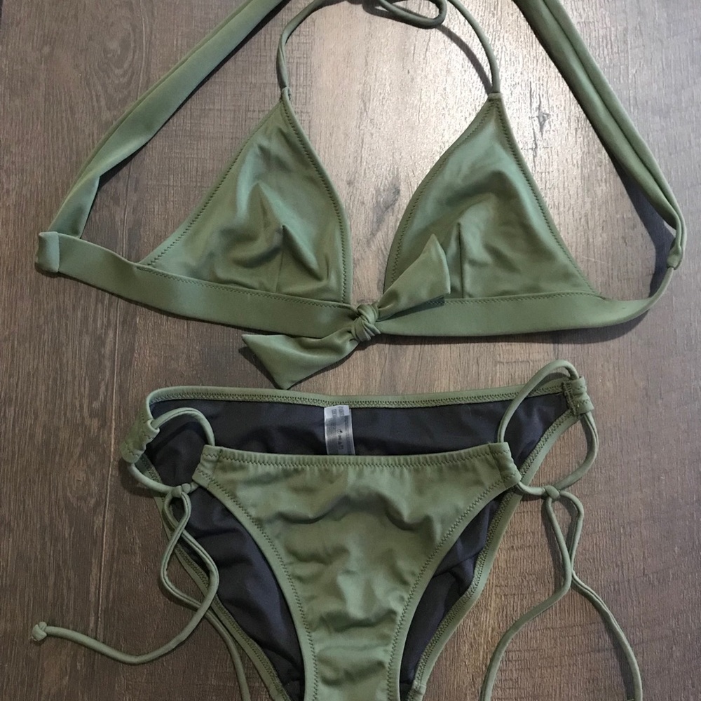 Victoria’s Secret Olive Green String Bikini XS